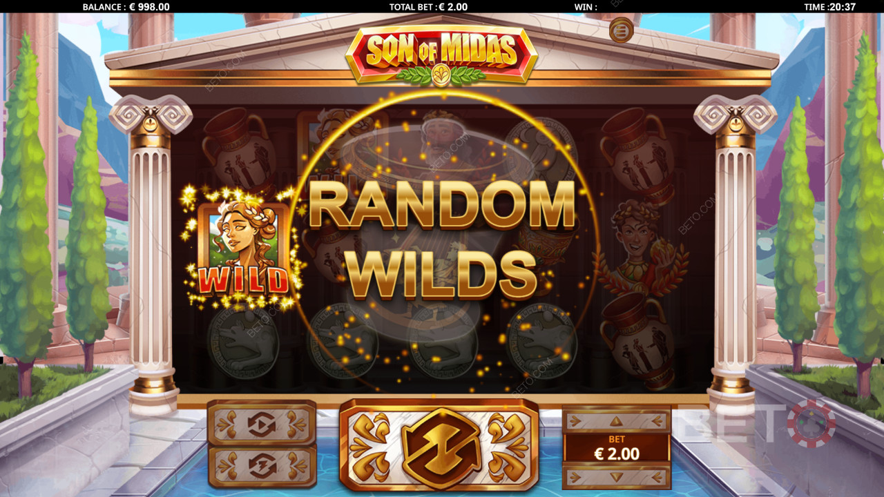 Tilfældige Wild-gevinster i Son of Midas
