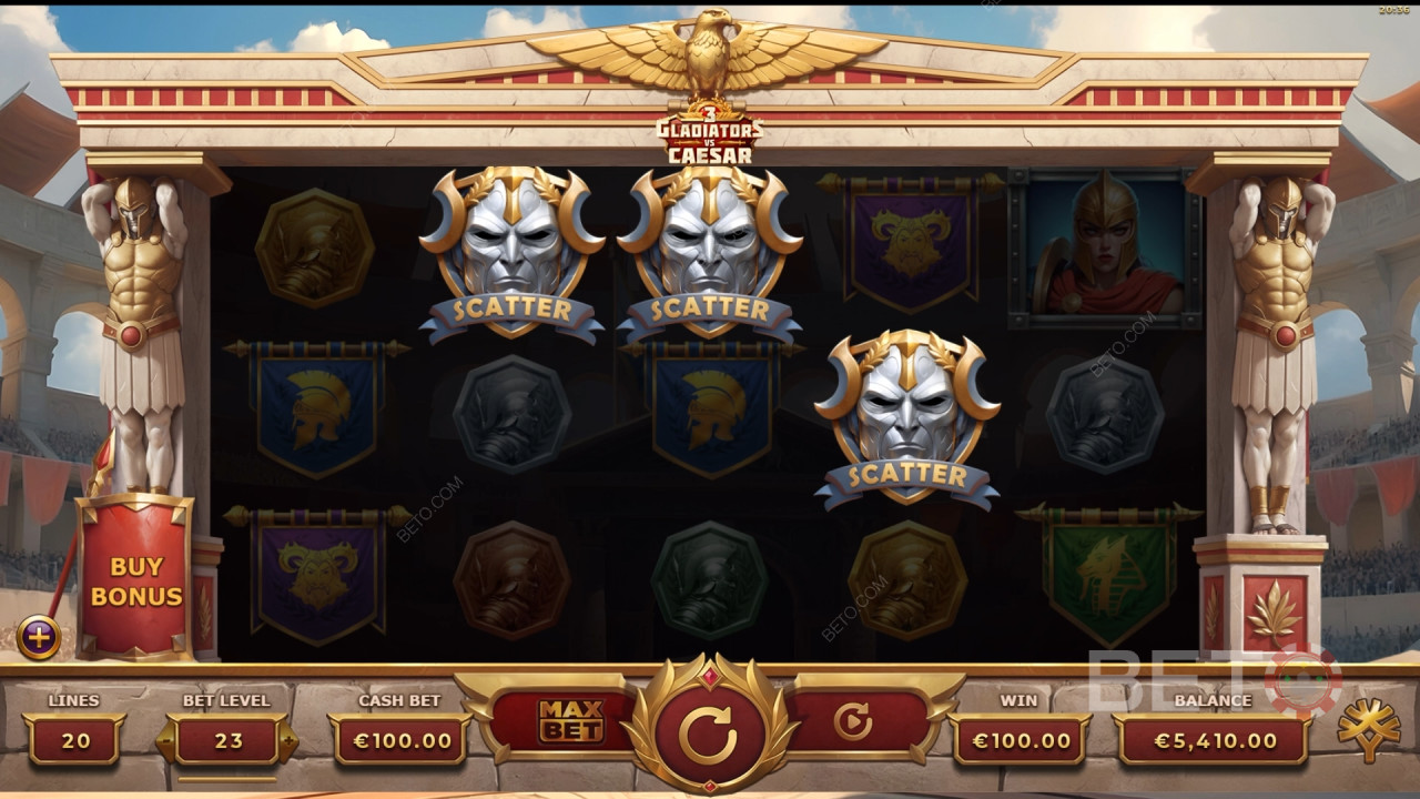 3 Gladiatorer mod Cæsar: Anmeldelse fra BETO