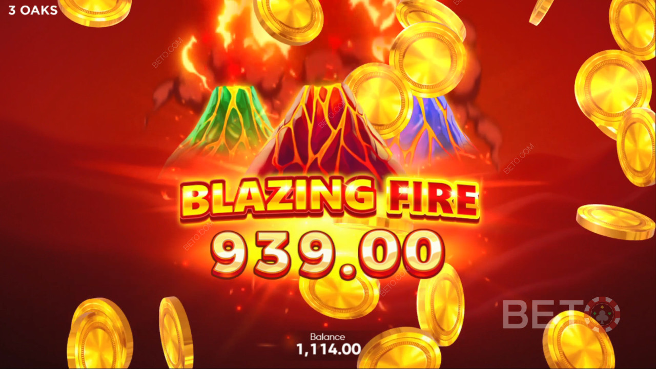 Sådan spiller du 3 Coin Volcanoes fra 3 Oaks Gaming