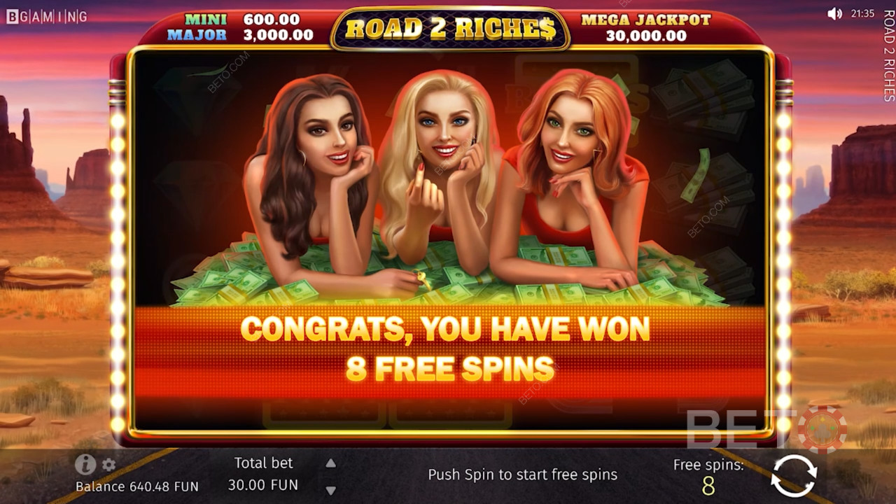Vind gratis spins i Road 2 Riches