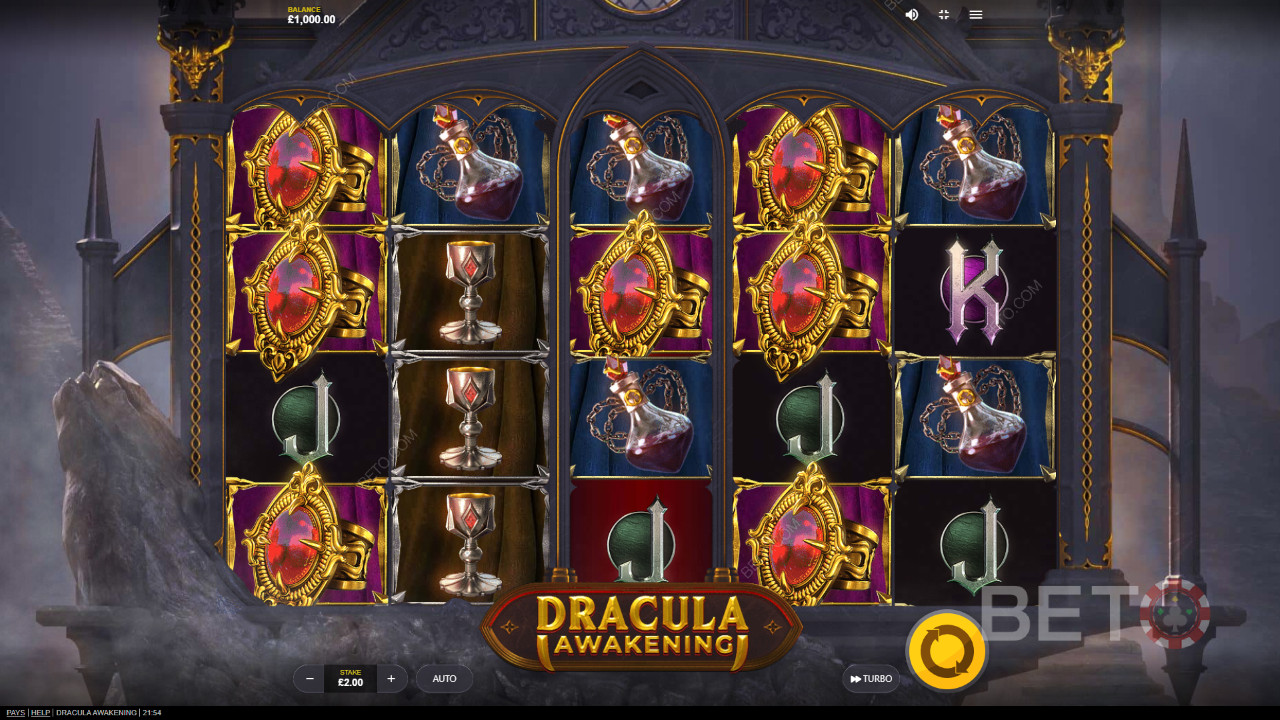 Nyd smukke symboler og tema i Dracula Awakening spilleautomat