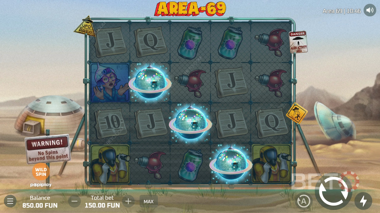 Area 69 Anmeldelse fra BETO Spilleautomater