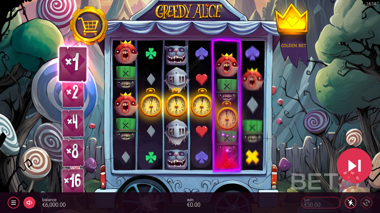 Anmeldelse af Grådige Alice på BETO Slots