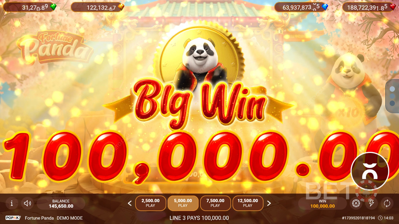 Vind 2.500x Din indsats i Fortune Panda Spilleautomat Online!
