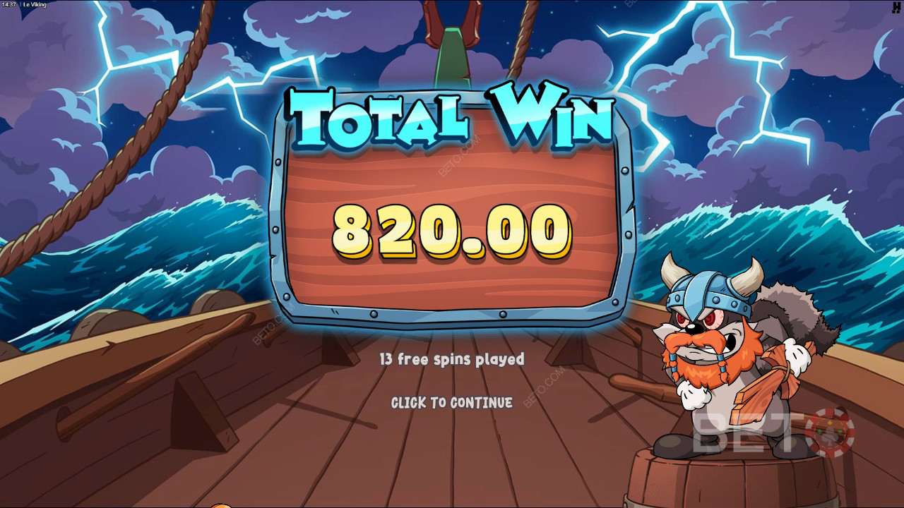 Vind 10.000 gange din indsats i Le Viking spilleautomaten!