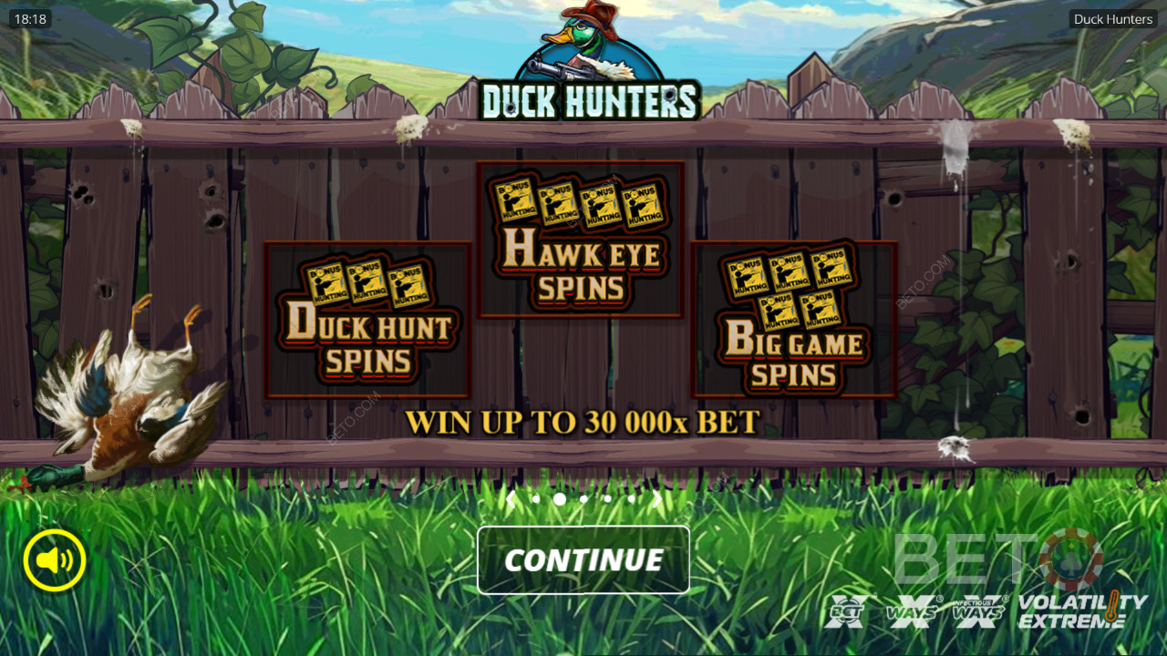 Vind 30.000x Din Indsats i Duck Hunters Spilleautomat!