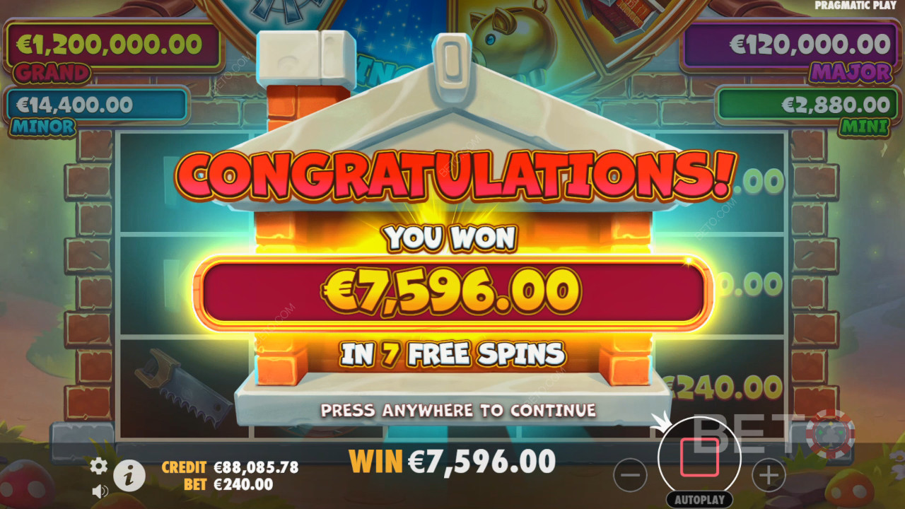 Vind 10.000x Din indsats i Brick House Bonanza Spilleautomaten!