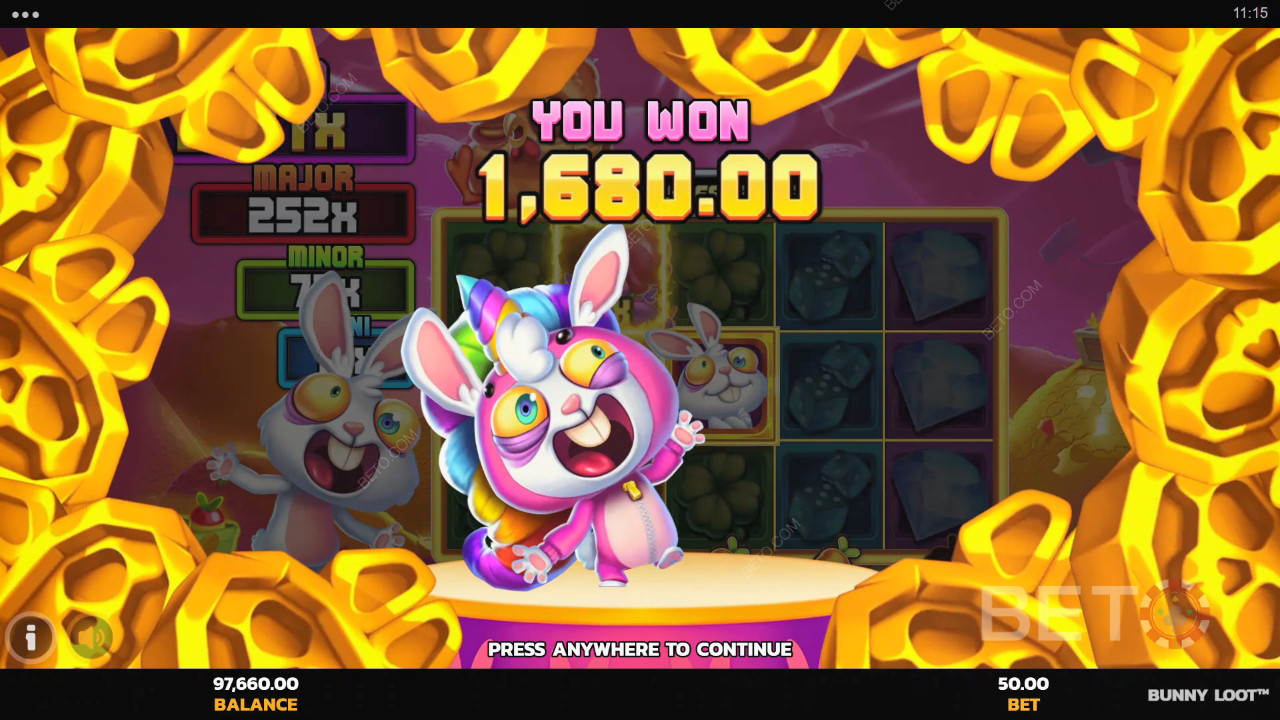 Vind 5.000x Din indsats i Bunny Loot online spilleautomat!