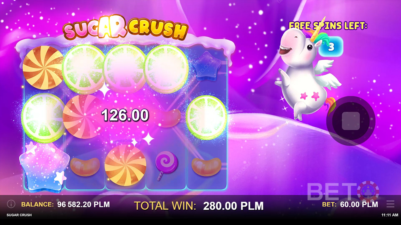 Sugar Crush anmeldelse fra BETO Slots