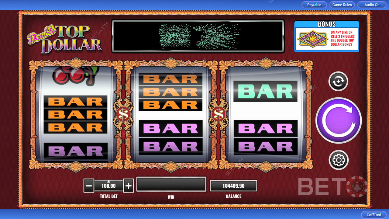 Double Top Dollar Anmeldelse fra BETO Spilleautomater