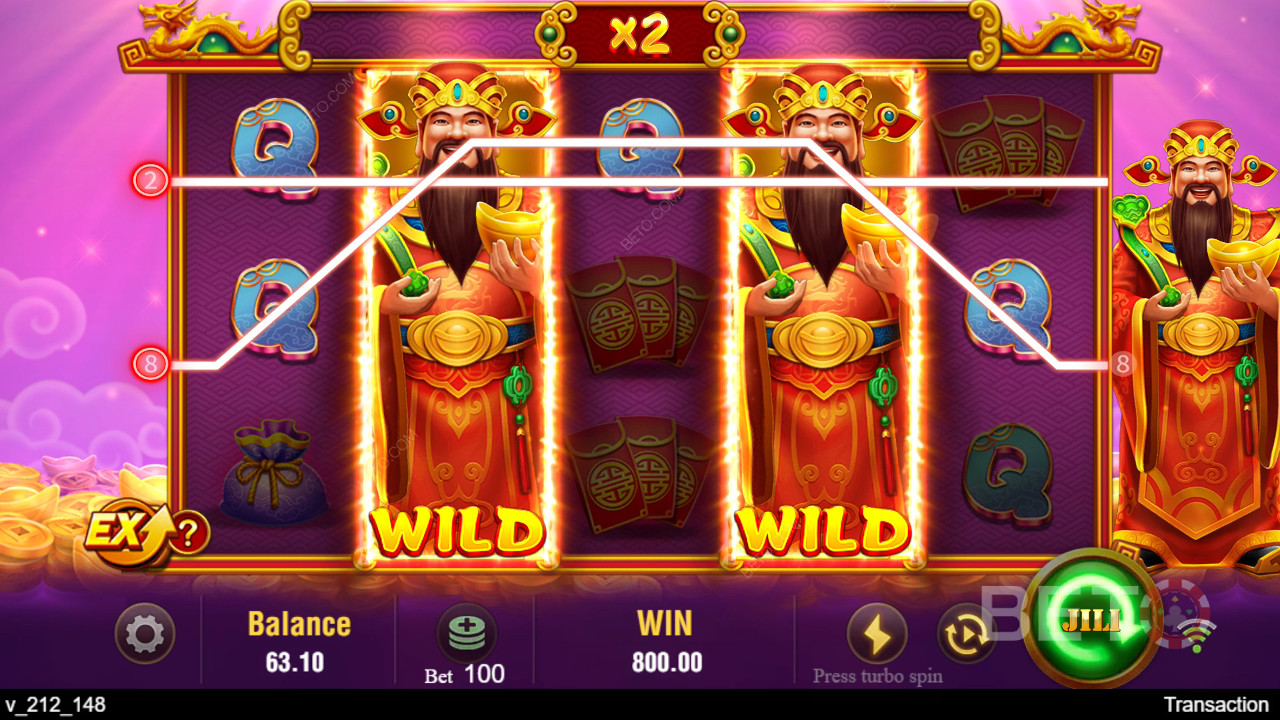 Bonusfunktioner Forklaret i Jili Caishen fra Jili Games