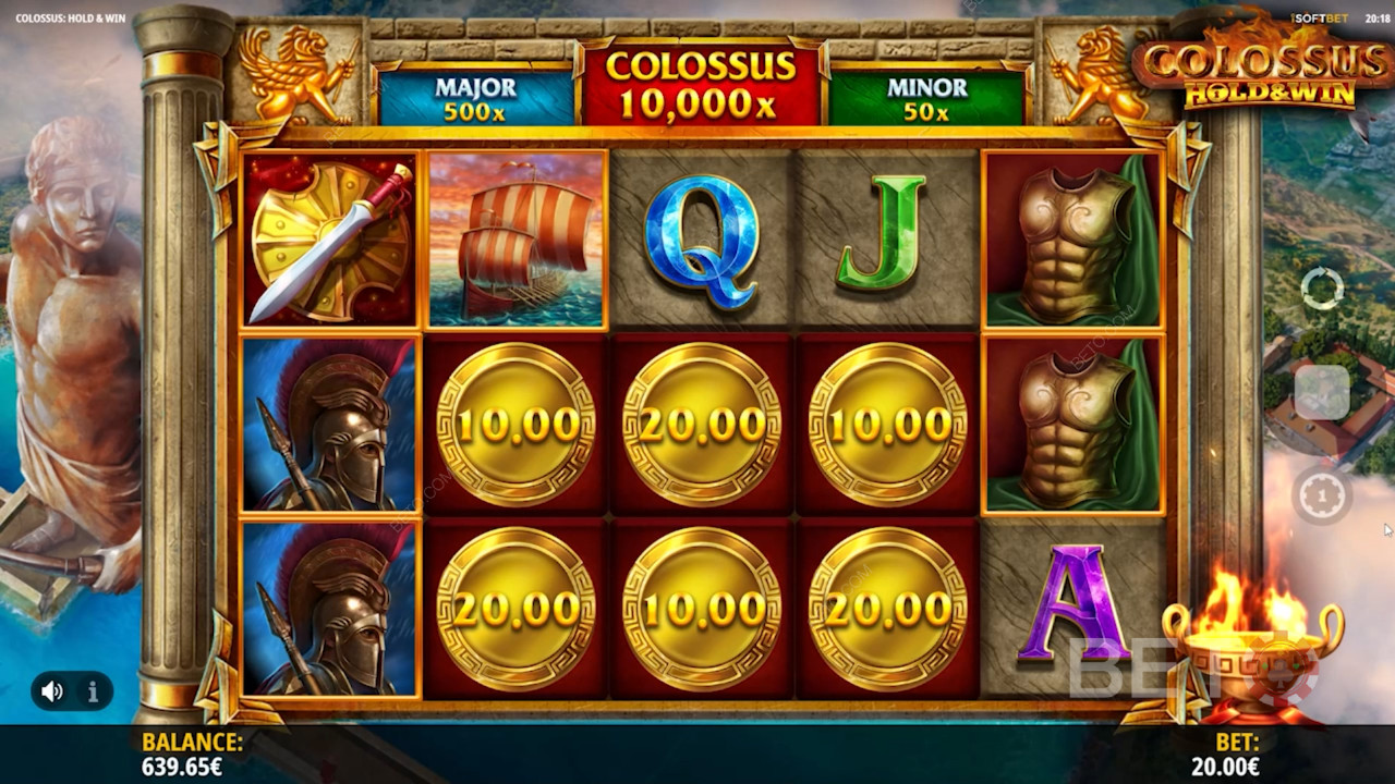 Land 6 guldmønter og udløs Hold and Win-omspilsrunden