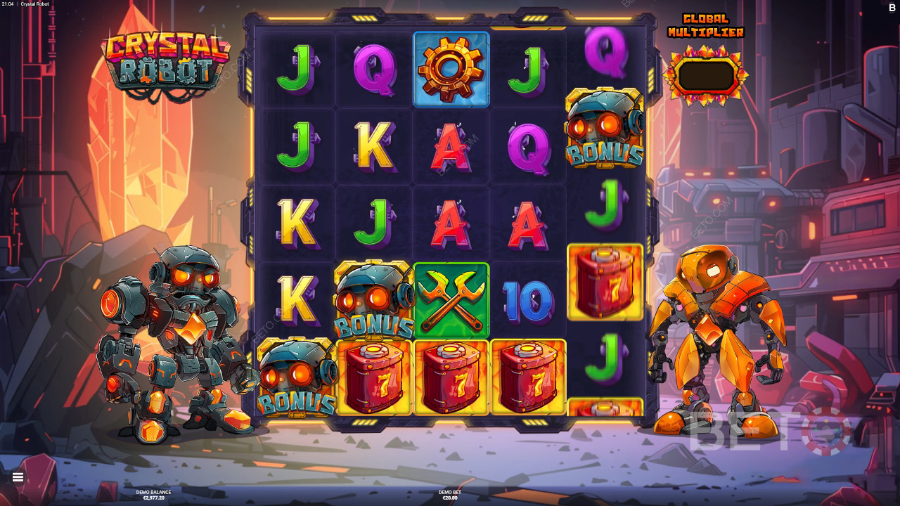 Anmeldelse af Crystal Robot på BETO Slots