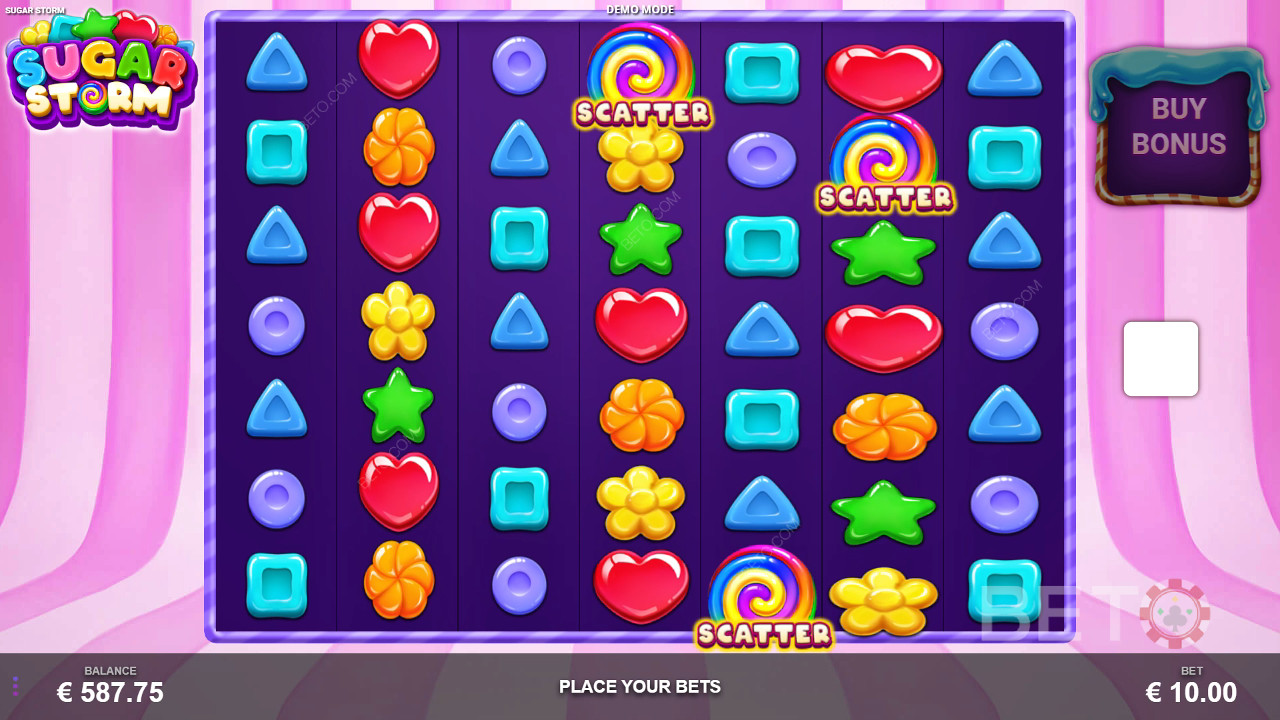Anmeldelse af Sugar Storm på BETO Spilleautomater