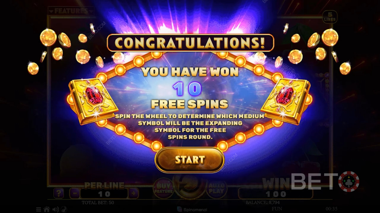 Udløs Gratis Spins og vind stort