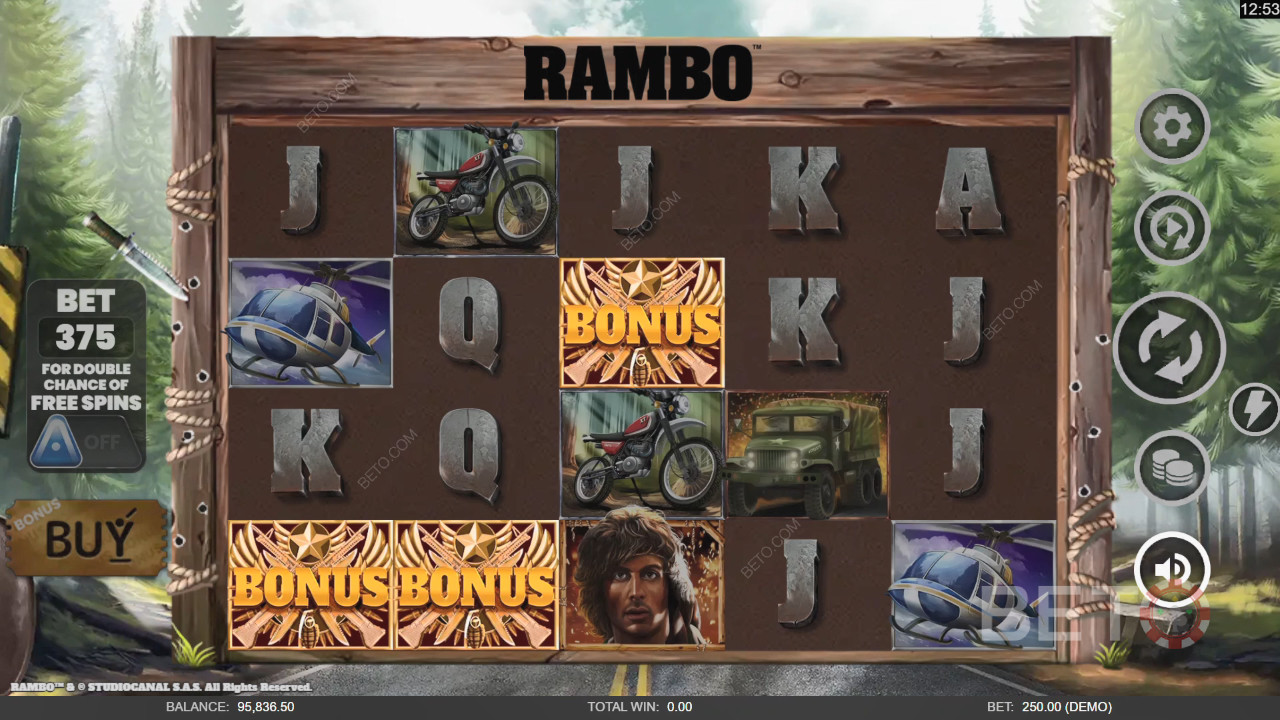 Rambo anmeldelse fra BETO Spilleautomater