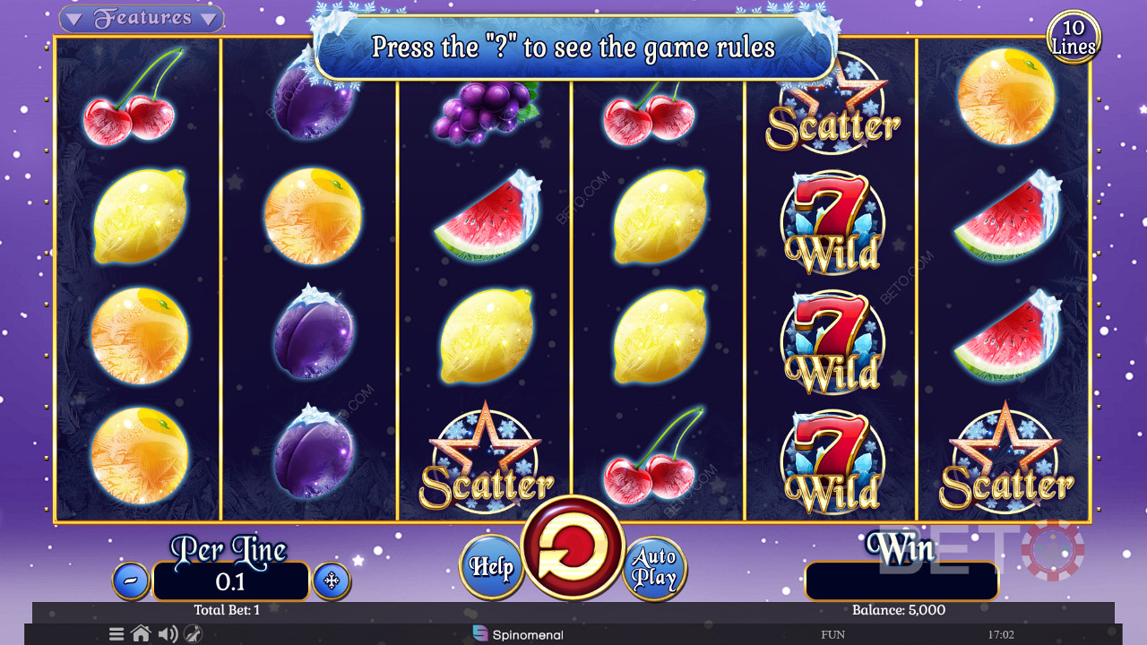 Fruits On Ice Collection 10 Lines Spil For sjov
