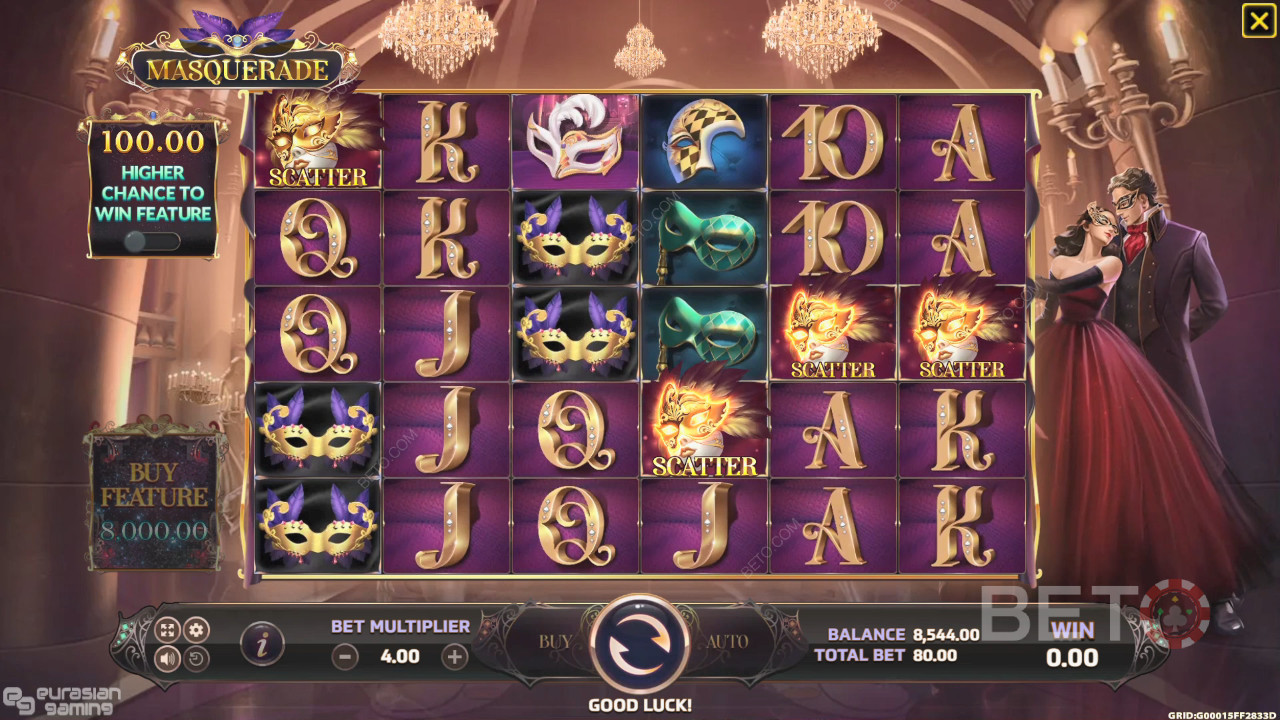 Masquerade anmeldelse fra BETO Slots