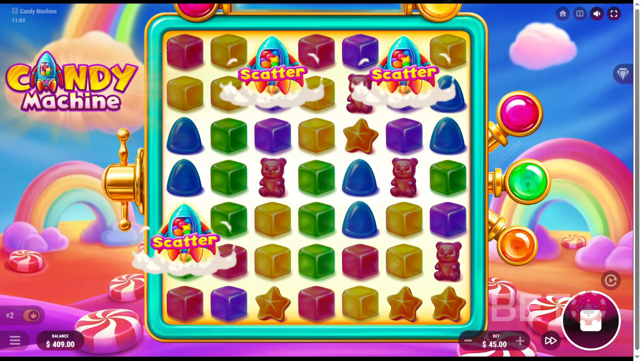 Candy Machine Anmeldelse fra BETO Spilleautomater