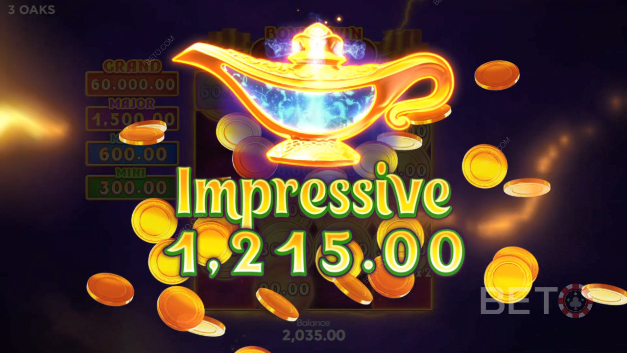 Vind 2.000 gange din indsats på Coin Lamp spilleautomaten!