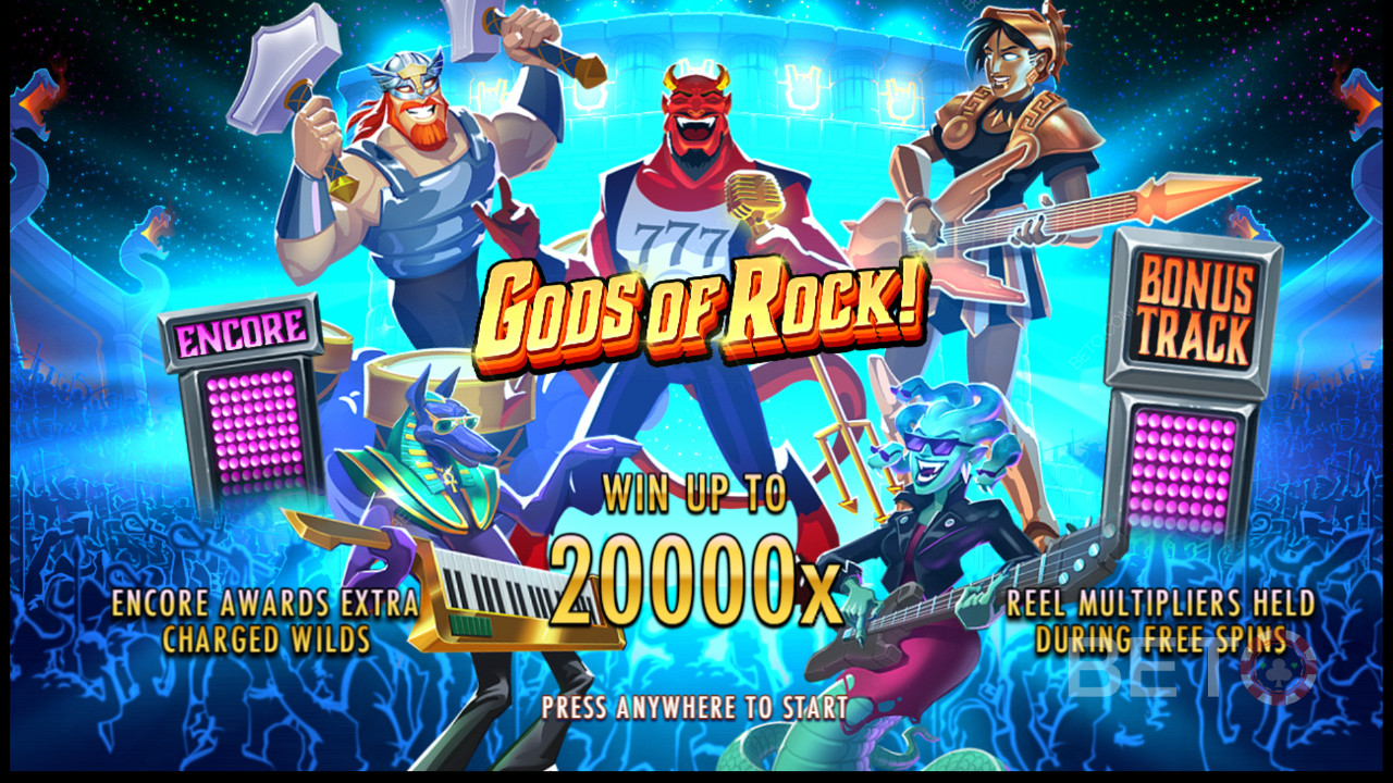 Nyd forskellige kraftfulde Bonusfunktioner i Gods of Rock