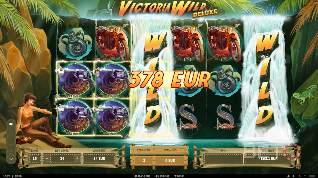 Udløs Udvidende Vandfald Wilds og vind let i Oase Freespins
