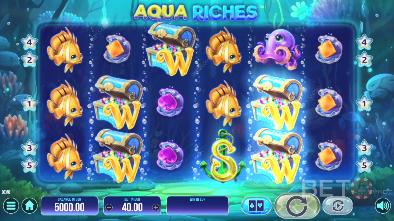Anmeldelse af Aqua Riches på BETO Slots