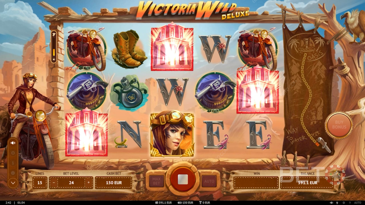 Få 3 eller flere Tempel Scatters for at udløse Gratis Spins