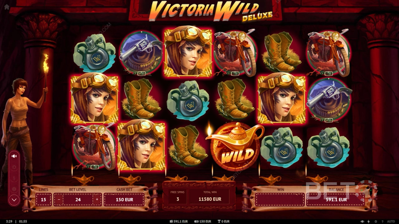 Saml Lampe-Wilds i Tempel-Freespins for at udløse Ønskernes Hjul-funktionen