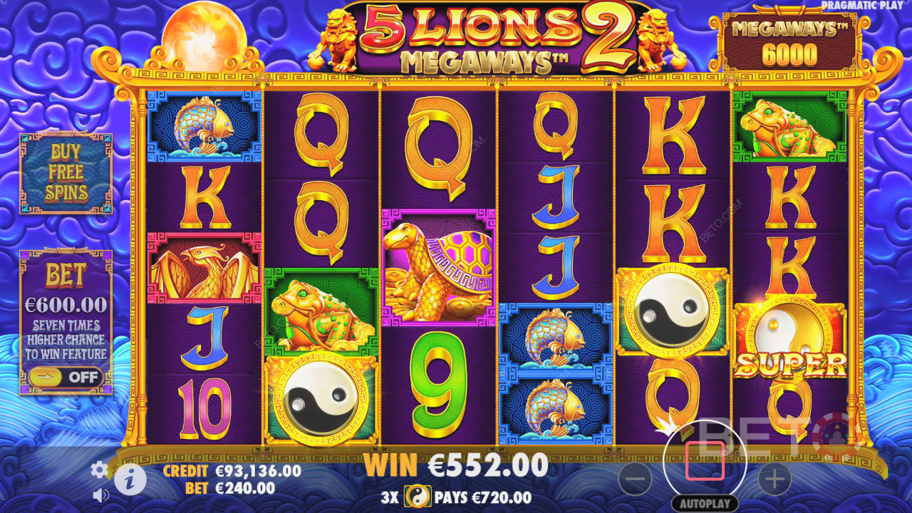 Anmeldelse af 5 Lions Megaways 2 på BETO