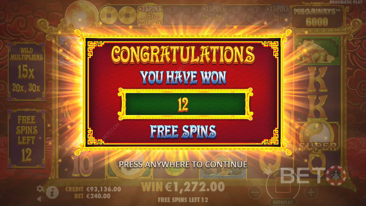 Vind 8.000 gange din indsats i 5 Lions Megaways 2 slotspillet!