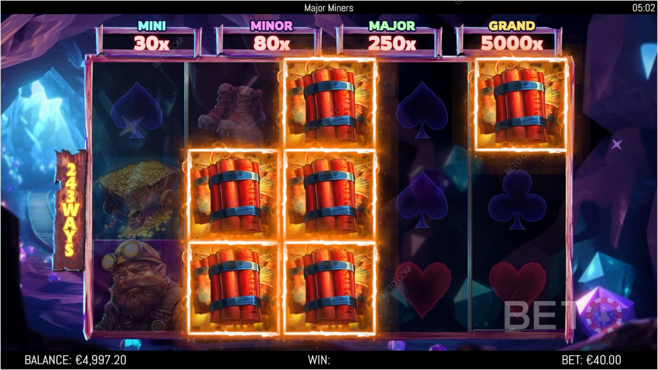 Major Miners anmeldelse fra BETO Slots