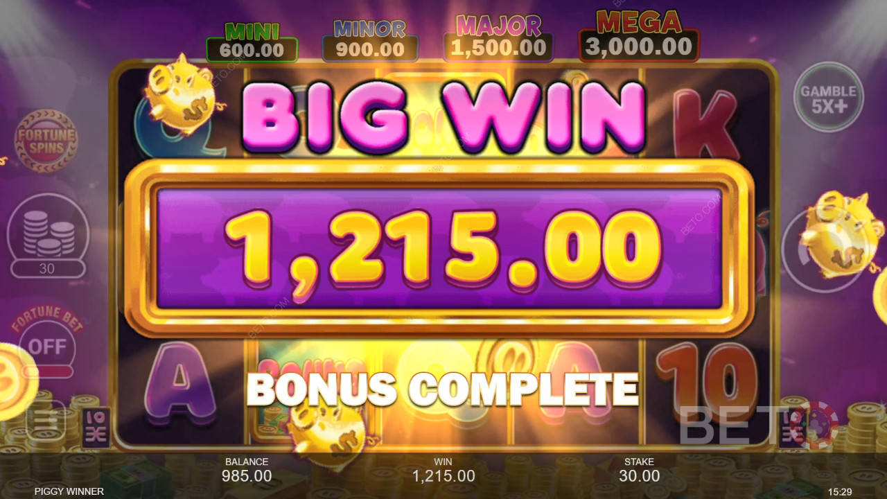 Vind 8.333x Din indsats i Piggy Winner spilleautomaten!