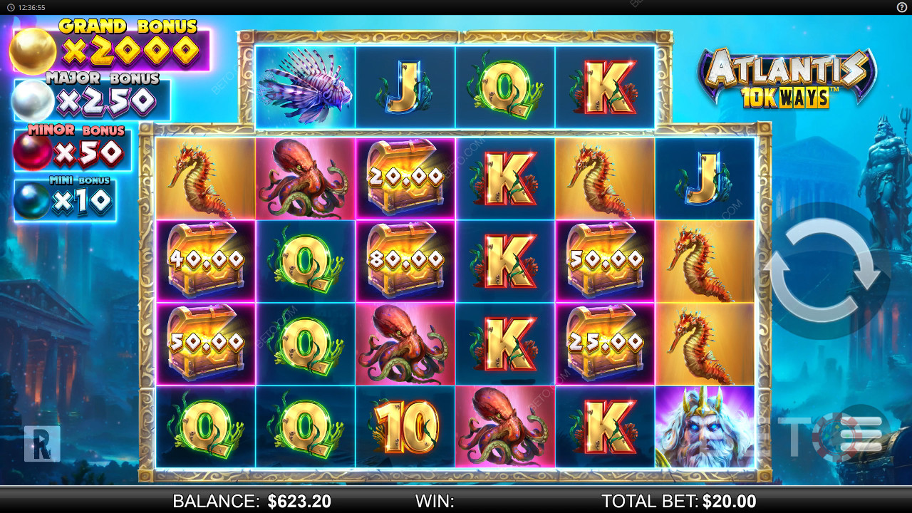 Anmeldelse af Atlantis 10K Ways på BETO Slots