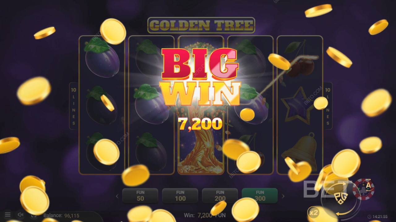 Vind 5.000 gange din indsats i Golden Tree spilleautomaten!
