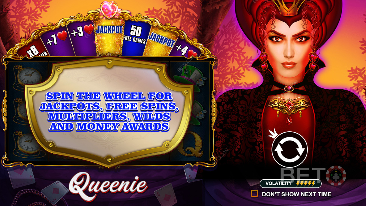 Du kan tilfældigt udløse Hjul Bonussen og vinde spændende bonusser og kontante præmier