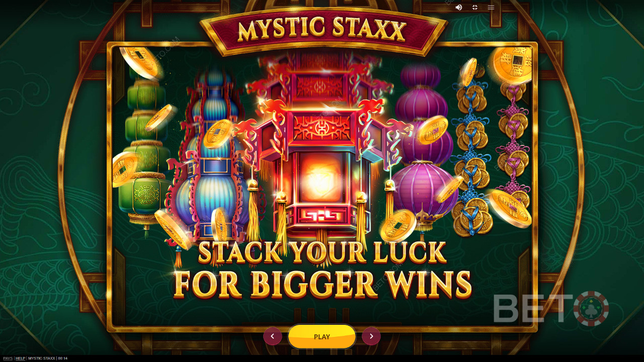 Nyd ekspanderende stakke og vind op til 2.000x din indsats i Mystic Staxx-spillet