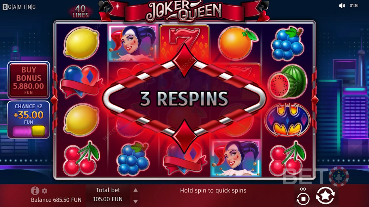 Få 3 genspil og faste Wild-boost i bonusrunderne