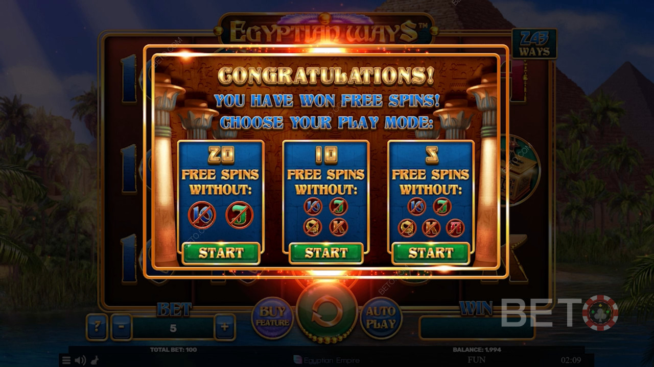 Ikke én eller to, men tre forskellige gratis spins-tilstande venter dig