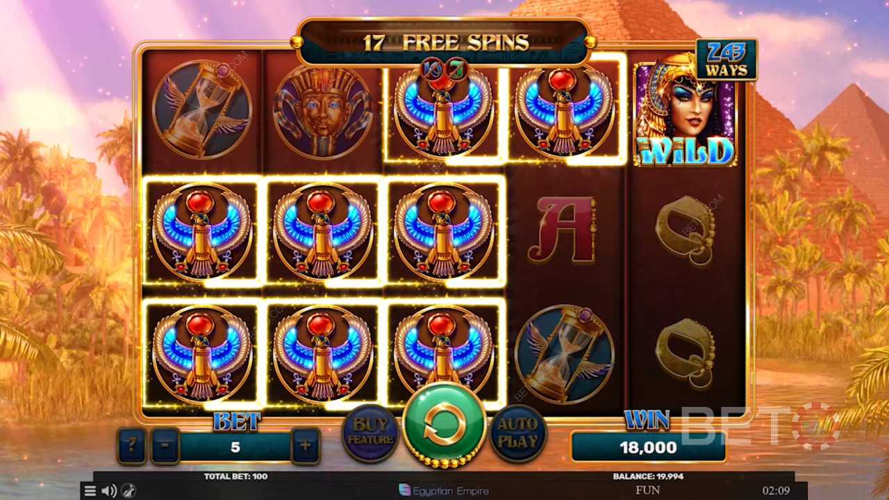 Få 3 eller flere Scatter-symboler for at udløse Bonusspillet og vinde Gratis Spins