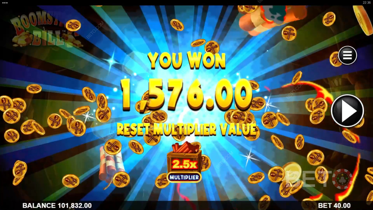 Vind 5.000x din indsats i Boomstick Bill spilleautomaten!