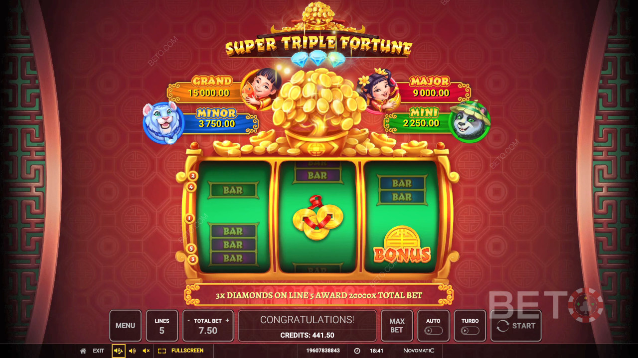 Super Triple Fortune: Anmeldelse fra BETO