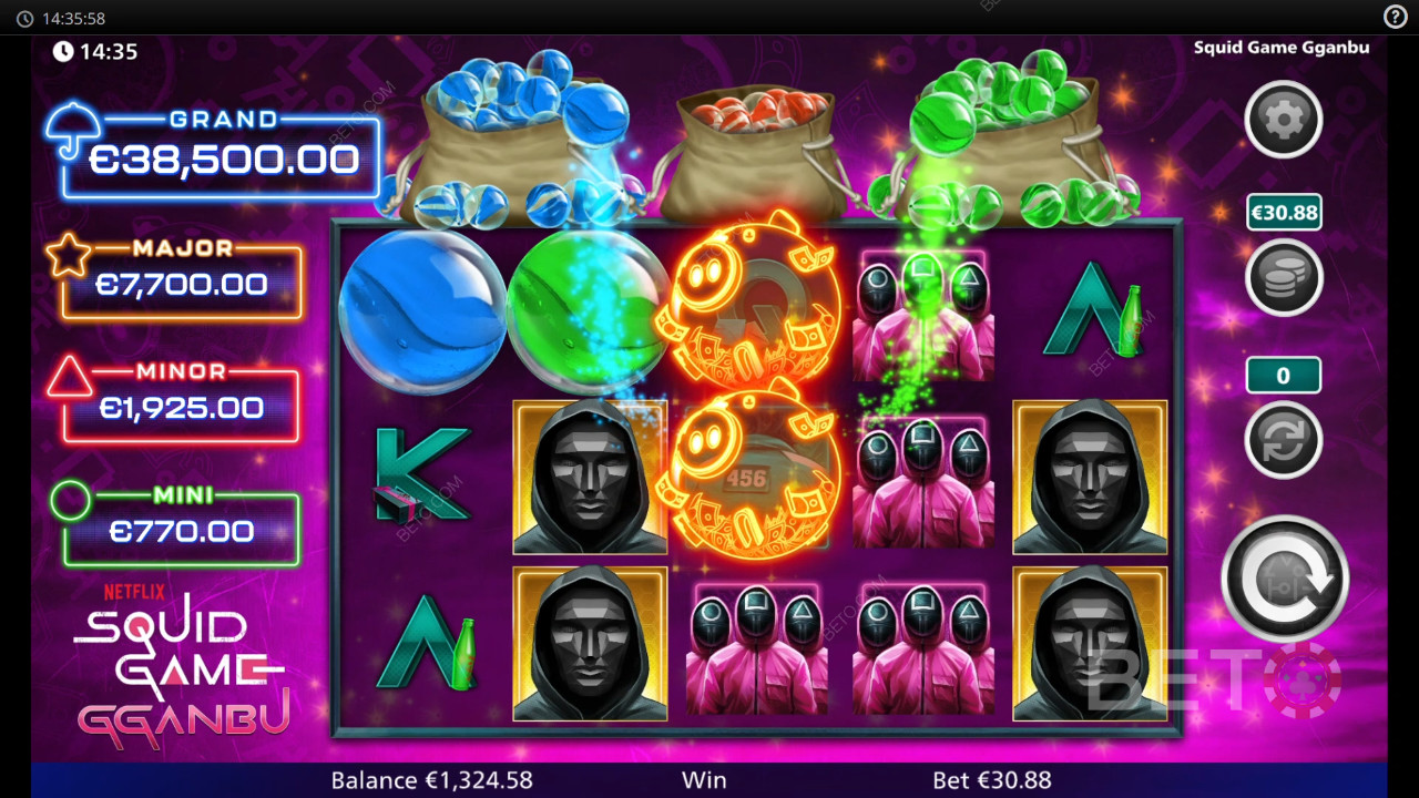 Squid Game Gganbu Anmeldelse fra BETO Spilleautomater