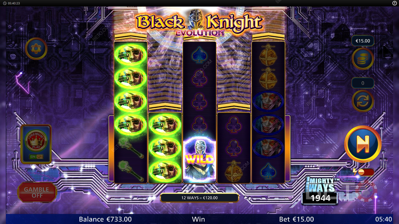 Black Knight Evolution Anmeldelse af BETO Spilleautomater