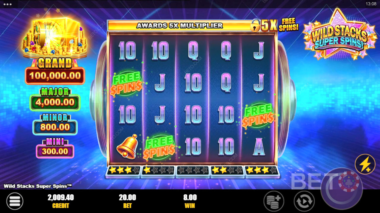 Wild Stacks Super Spins Anmeldelse fra BETO Spilleautomater