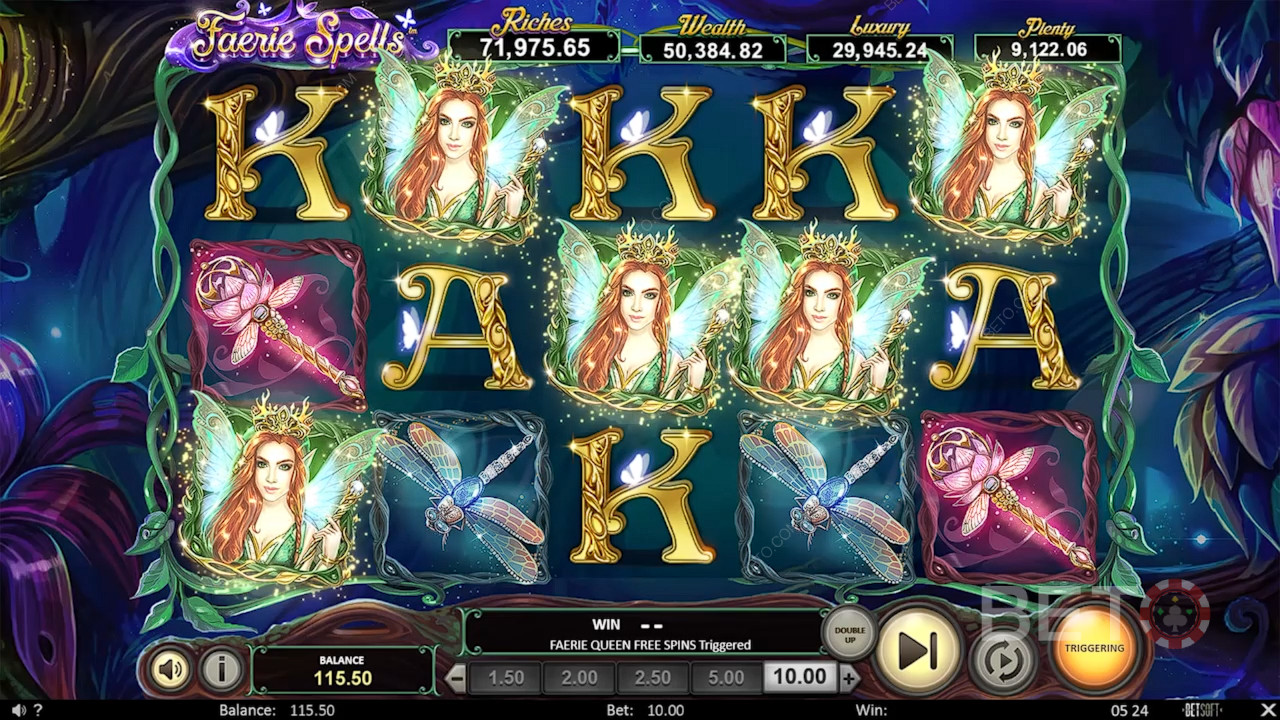 3 eller flere Alfedronning-symboler udløser Gratis Spins-runden