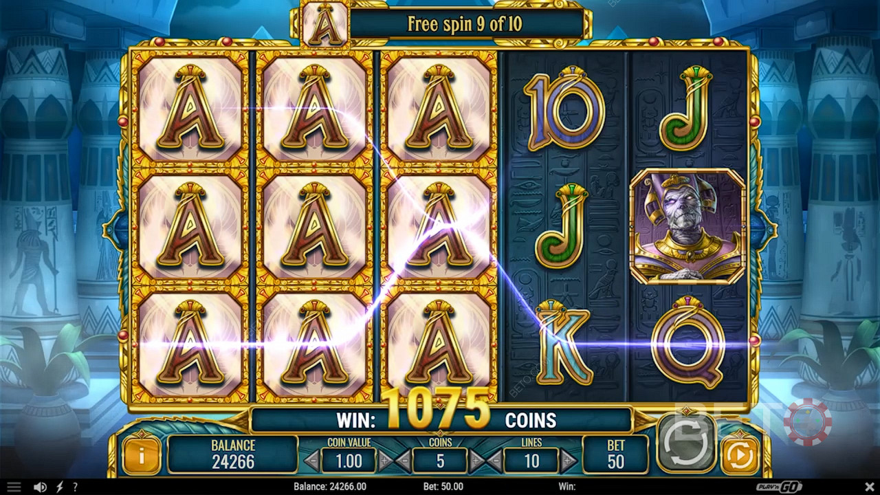 Nyd de Udvidende symboler på Doom of Egypt spilleautomaten