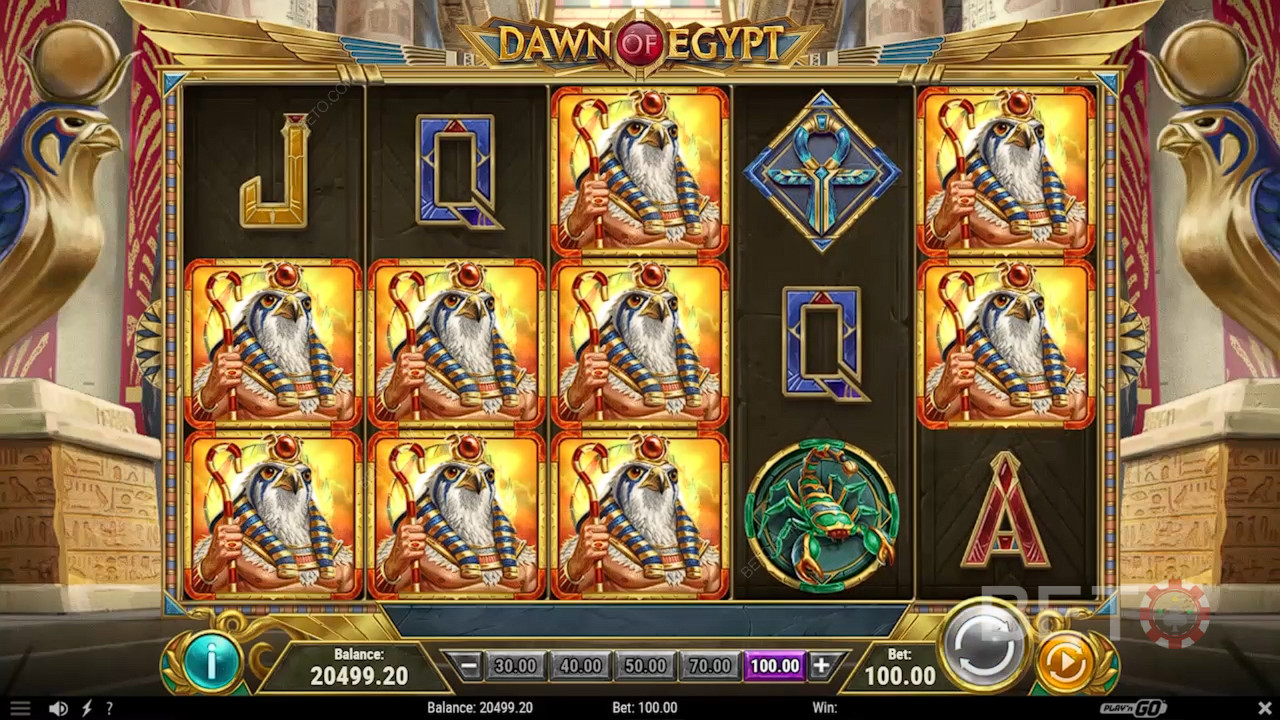 Dawn of Egypt RTP på 96,23% med høj volatilitet i spilmodellen