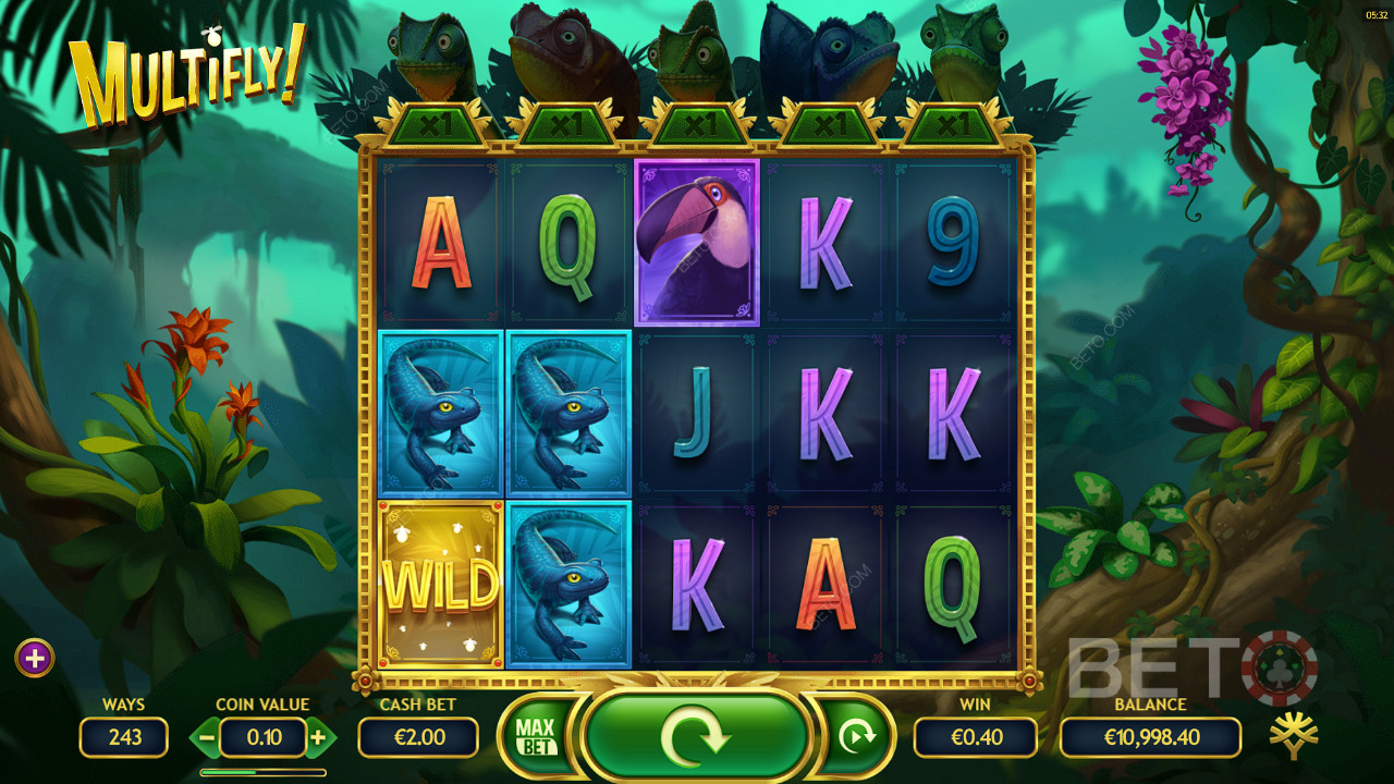 Elegant tema med flotte animationer i denne spilleautomat