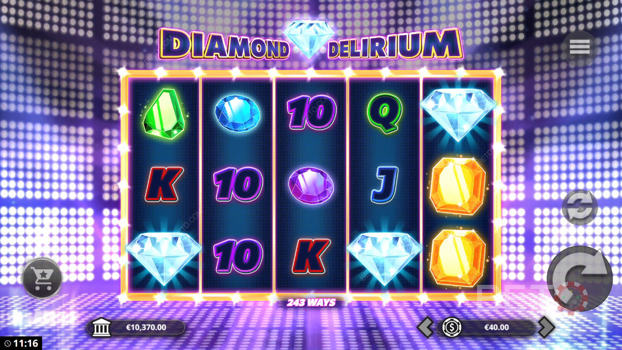 Diamond Delirium Anmeldelse fra BETO Spilleautomater